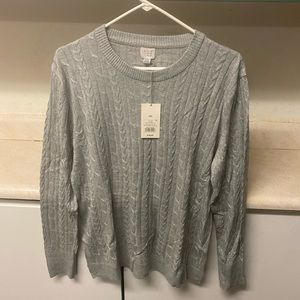 A.n.d ea wy grey ribbed sweater Sz Xxl NWT